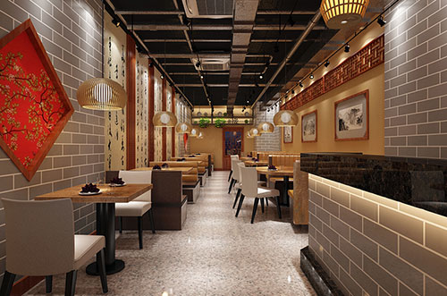 城厢传统中式餐厅餐馆装修设计效果图